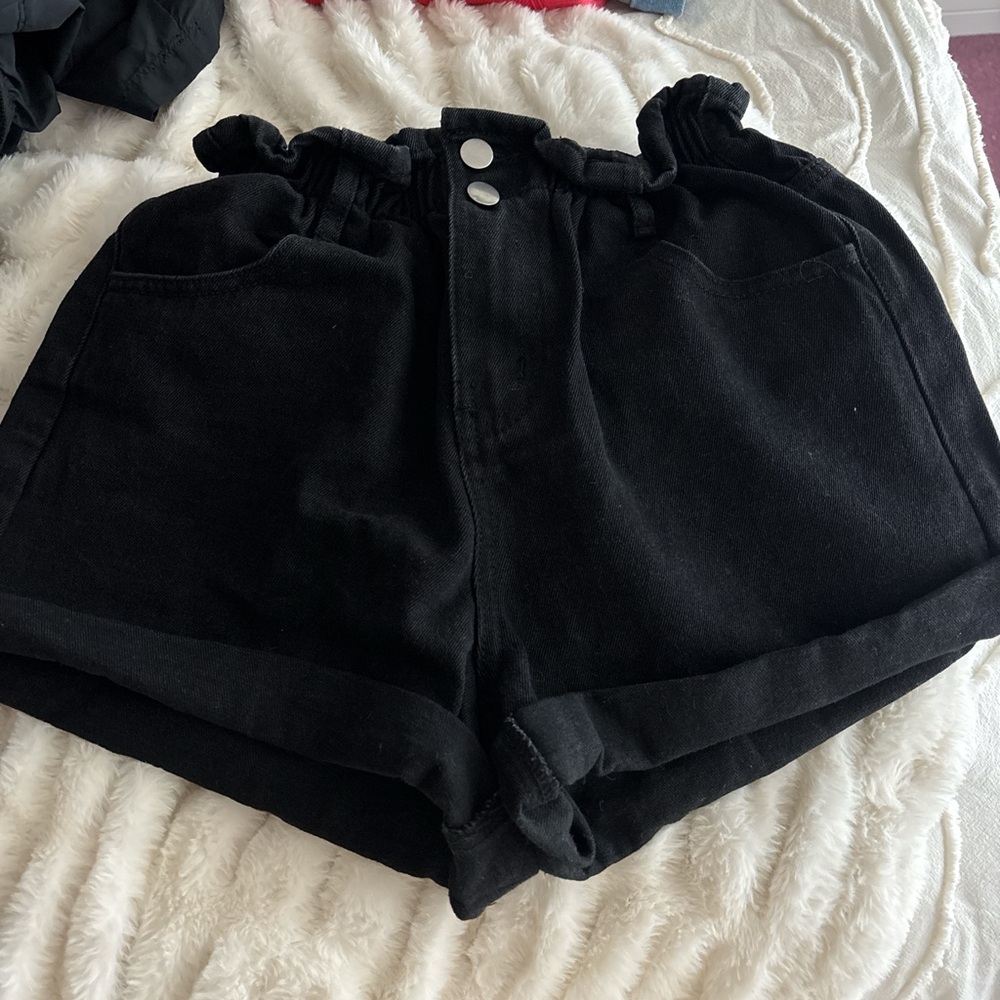 Princess Polly Black Jean Shorts